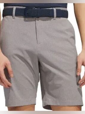 Adidas Men's Gray Flat Front Performance Shorts Golf Shorts Size 34